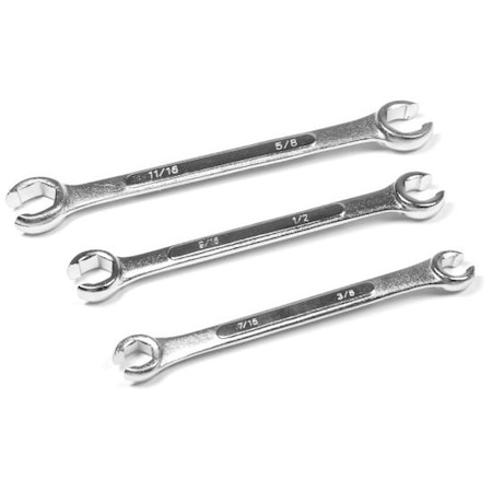 Performance Tool 3-Pc Sae Flare Nut Wrench Set, W350 W350